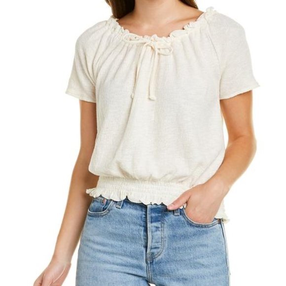 madewell texture and thread peasant top